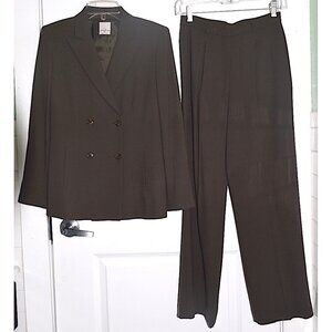 Anne Klein Vintage 90s / Y2K 100% Wool Double-Breasted Pantsuit